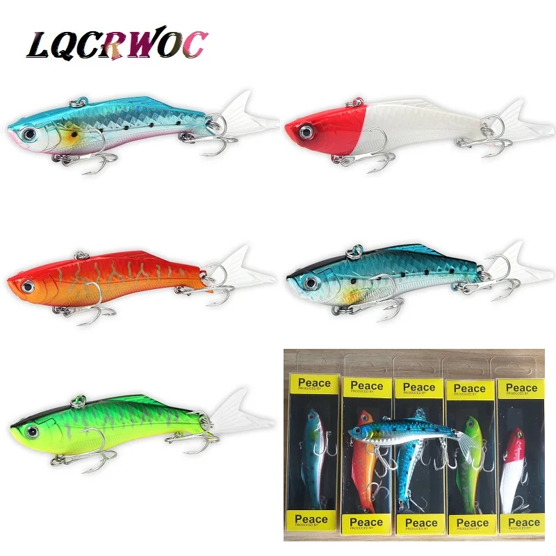 

NEW 2019 75mm 23g fishing lures Vib bait high quality box Strong vibration ice fishing lure fish Swimbait pesca crank bait goods