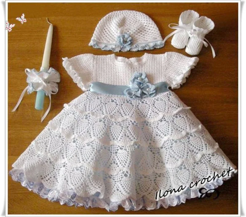 Download 2015 Baby girl dress Handmade Dress crochet dress newborn ...