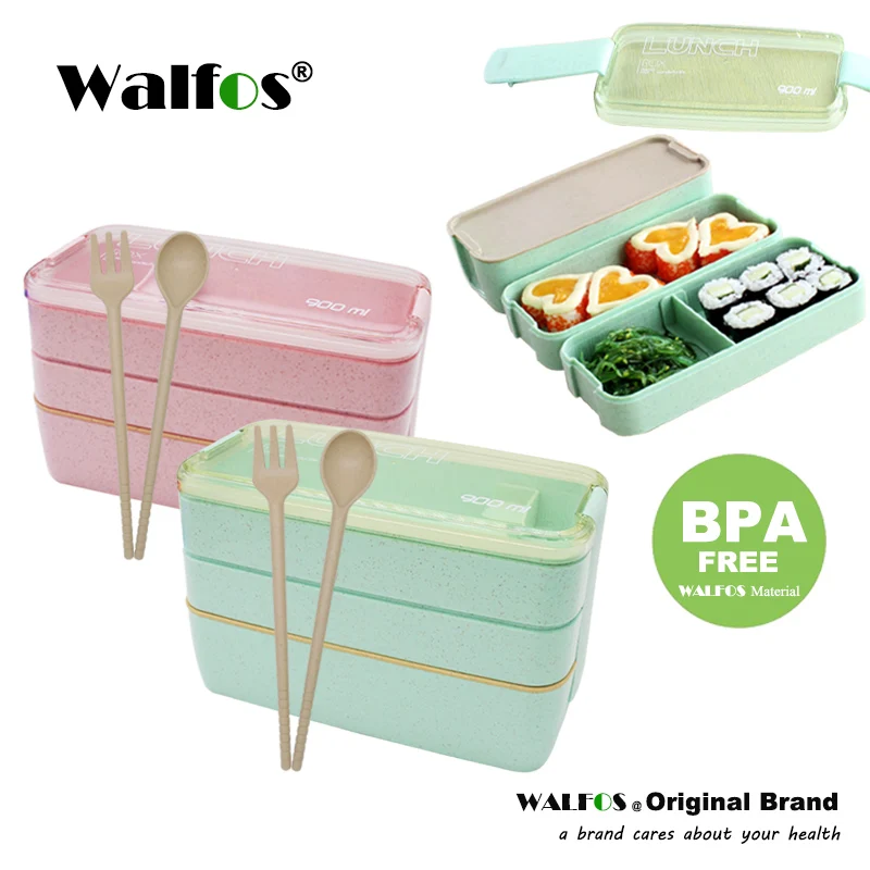 New Arrive 900ml Japanese Microwave font b Lunch b font Box Portable 3 Layer Bento Box