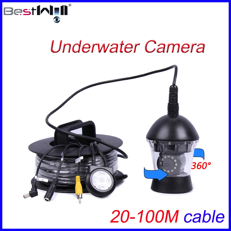 Underwater 360 degree Rotation Camera HD 600 TVL Underwater Panning