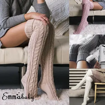 

Women Crochet Knitted stocking Leg Warmers Boot Cover Lace Trim Legging Stockings