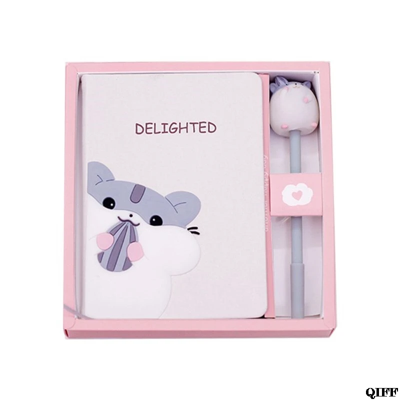 Kawaii Mouse Planner Notebook Journal Daily Book with Pen Set Stationery Supplies School Supplies Student Gift July 17