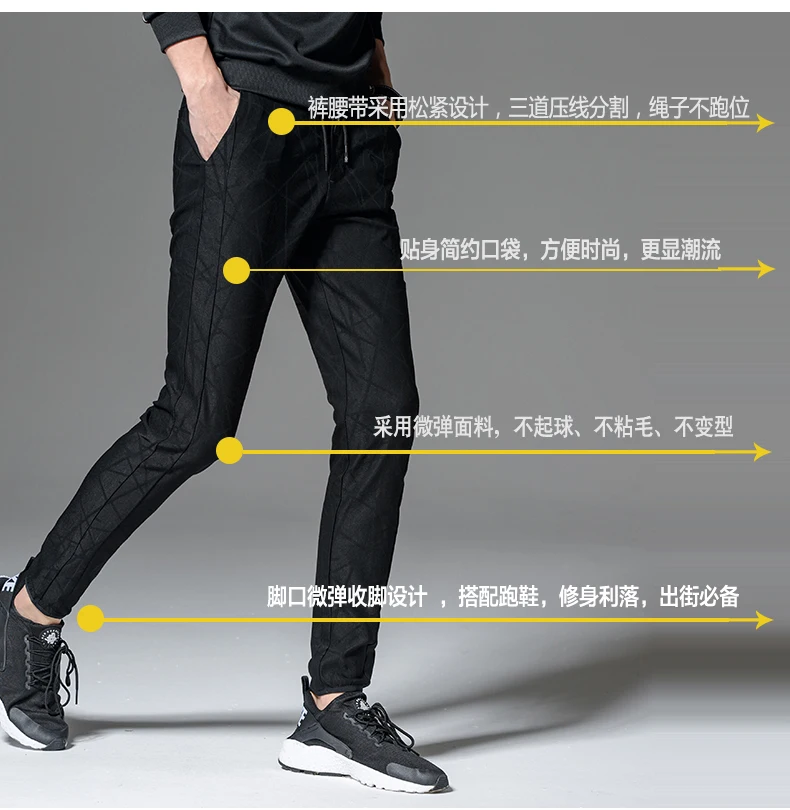 Новые весенние и осенние стильные мужские длинные штаны модная обувь для отдыха высокого качества, брюки размер 28-36