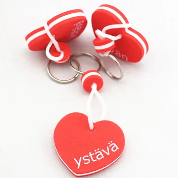 

Custom Foam eva key chain heart shape color logo text pattern personalized keyring CS-KR-033
