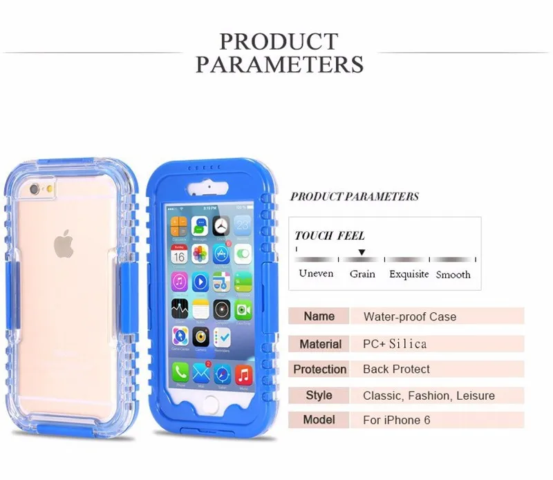 Phone cases for summer outdoor Sport Waterproof phone protecting For iphone 6 6s 7 7plus for diving use phone housing dust proof (6)
