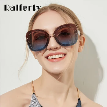 

Ralferty Glitter Sunglasse Women Designer Plastic Sun Glasses UV400 Female Gradient Shades lunette de soleil femme W81331