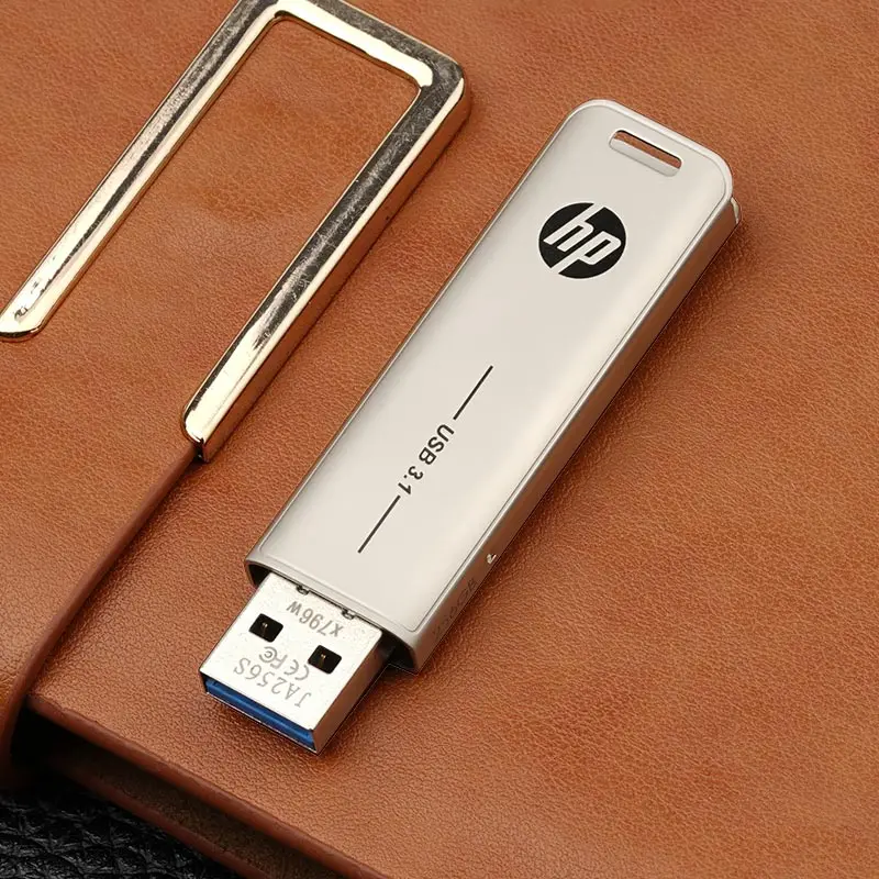 Новинка hp USB Flash 32 Гб 64 Гб 128 ГБ 256 Гб металлический USB накопитель индивидуальный подарок персональный DIY DJ Pendrive оптом объемный диск на ключ