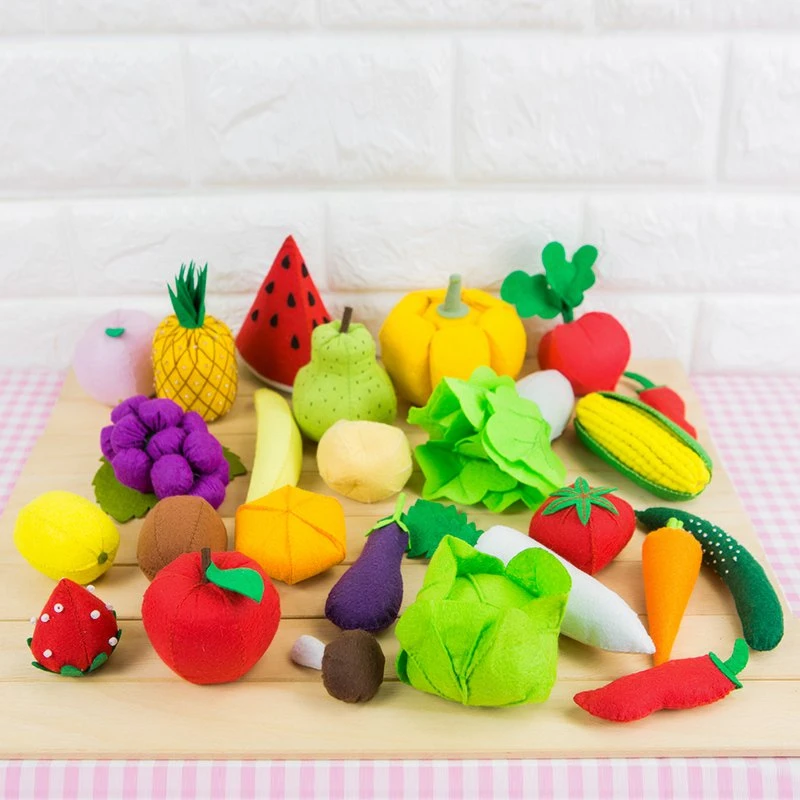 新 14 スタイル Diy フェルト果物や野菜母手作り縫製子供のための布のおもちゃは Diy のパッケージ Aliexpress Home Garden