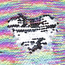 David accessories 50*145 см русалка обратимые Блестки Блестящие Цвет Сменные ткань, DIY ремесла для платье подушки одежда, c6278