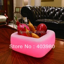 Лидер продаж Limited 8 загрузки из флока гаджет Фонтан Подарки Стекло Домашний Декор LED фруктовая тарелка Освещение разноцветный