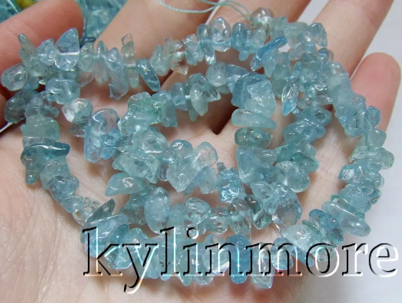 

7mm blue crystal Aquamarin Chips beads