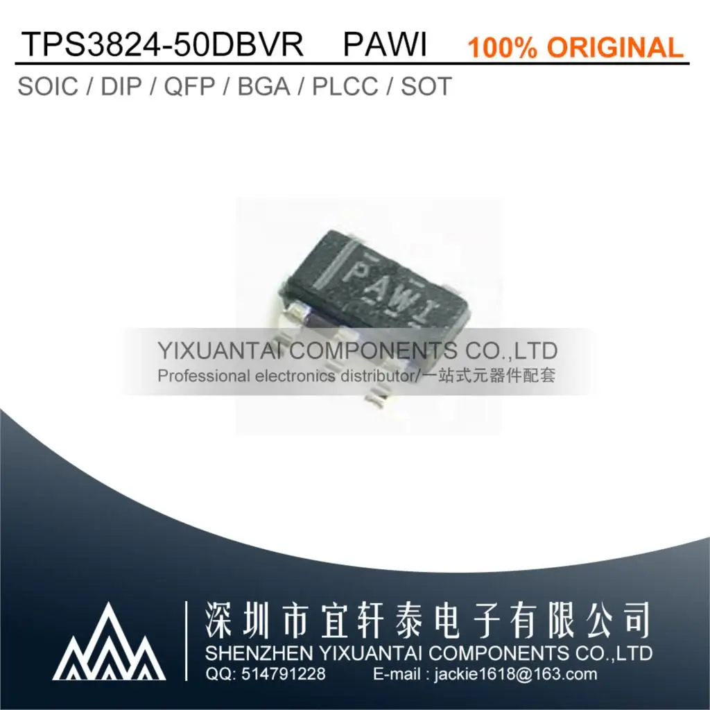 

5pcs/Lot TPS3824-50DBVR TPS3824-50D TPS3824 Marking:PAWI IC SUPERVISOR 1 CHANNEL SOT23-5 New Original