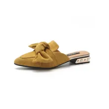 La MaxPa Brand 2018 Cotton Farbic Summer Women Pointed Toe Flats Bow Tie Flat Shoes Half Slippers Female Mules Loafers Shoes La MaxPa Brand 2018 Cotton Farbic Summer Women Pointed Toe Flats Bow Tie Flat Shoes Half Slippers Female Mules Loafers Shoes
