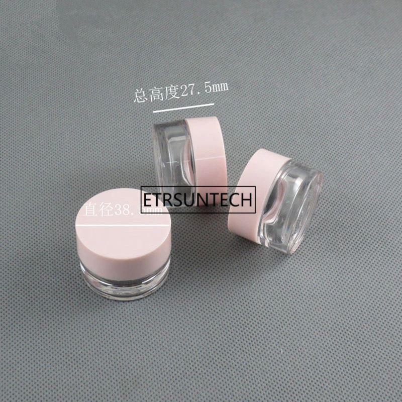 4 г розовый крышка, пустые косметический кремовые тени Jar маленький кувшинчик для сливок Косметический Крем Гель Многоразового контейнер