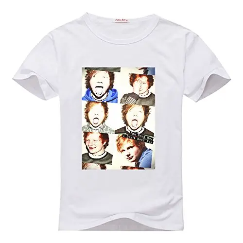 Обычный Хлопок Футболки Мужские Zhbtshirt Пользовательские Эд Ширан Мужская T Shrits Diy