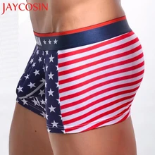 JAYCOSIN, новинка, сексуальное Полосатое нижнее белье с флагом, мужские шорты-боксеры, трусы с мешочком, мужские трусы, подарок, дропшиппинг, 14 июня