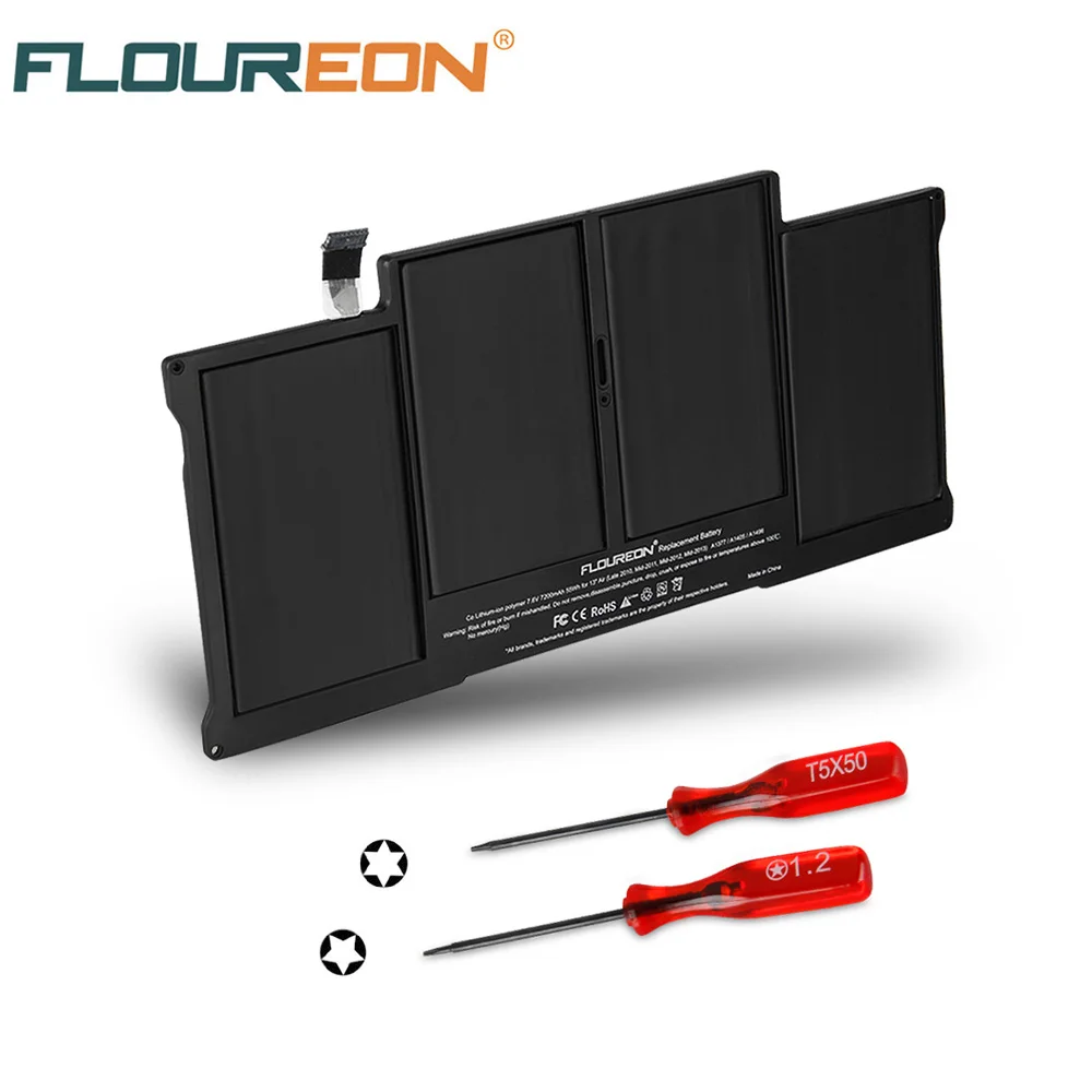 

Floureon 7.6V 7200mAh 55Wh LiPo Laptop Battery for MacBook Pro Air 13" A1377 A1405 A1496 MC503LL/A Replacement Battery