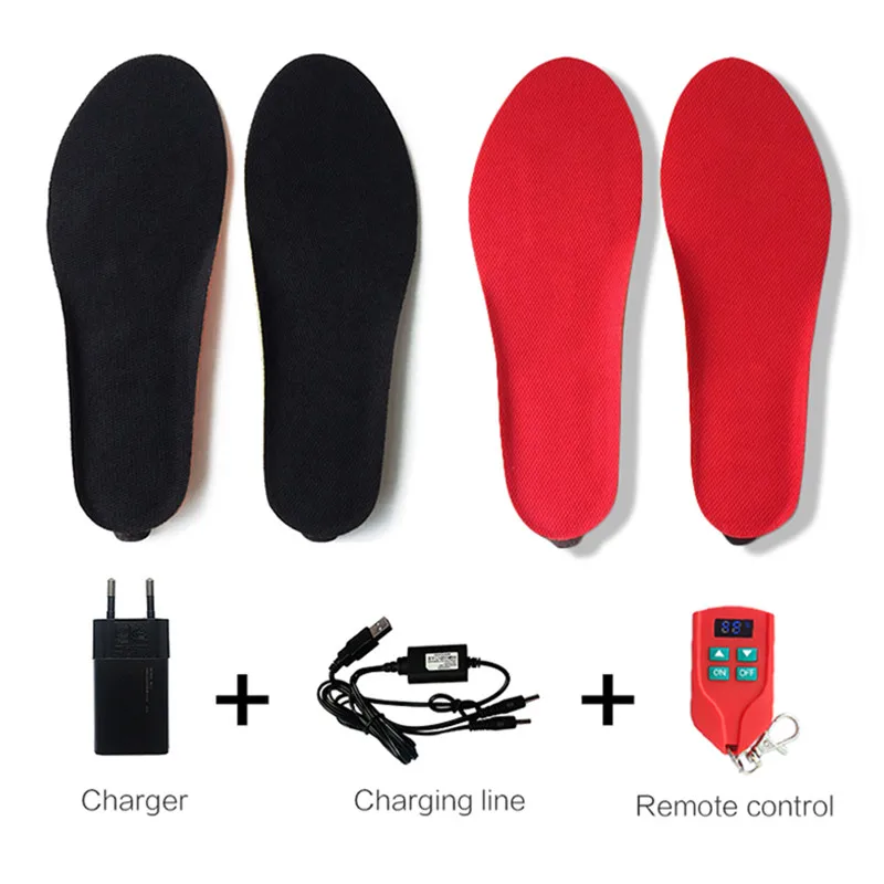 Unisex Warm Electrically Heated Insoles Increase Heating Pads Winter Outdoor Sports Ski Hunting Thermal Insoles EUR SIZE 35-46#