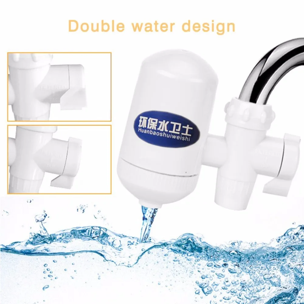 

Kitchen Water Filter Faucet Healthy Ceramic Cartridge Tap Purifier Cleanable With Switches Easy To Install Home Supplies 6L/min