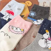 New Cartoon Cute Socks Fashion Harajuku Funny Socks Cortas De Mujer Spring Summer Short Cute Socks For Girl Winter Warm Meias