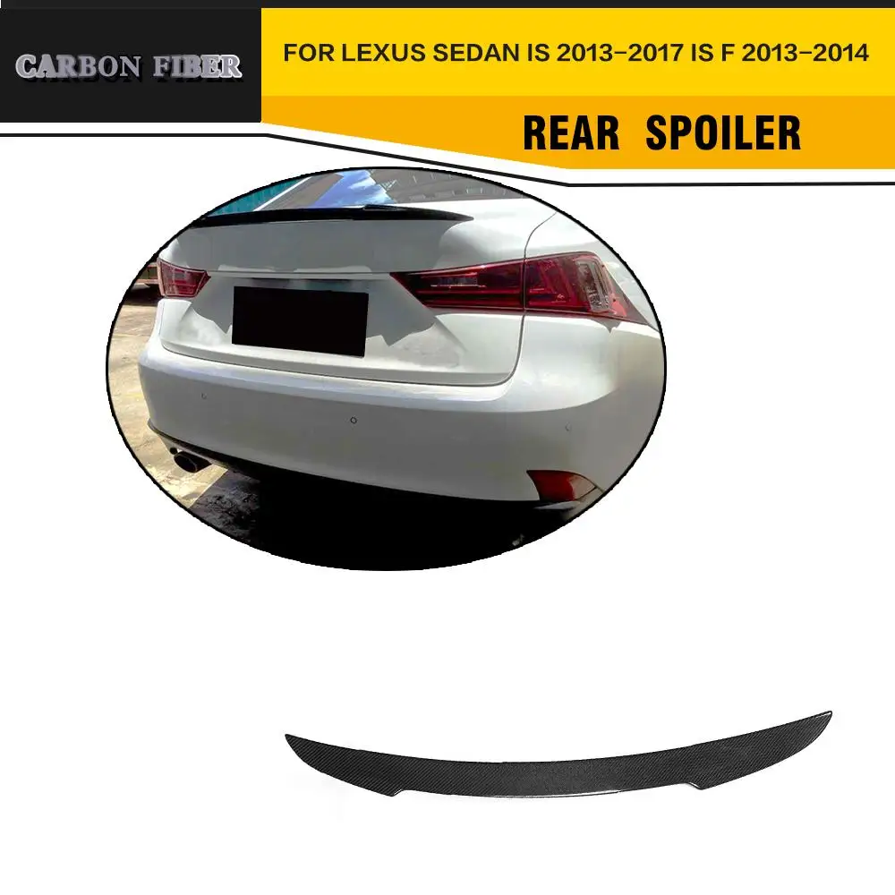 Carbon Fiber Auto Car Rear Trunk wing boot lip Spoiler for Lexus IS250