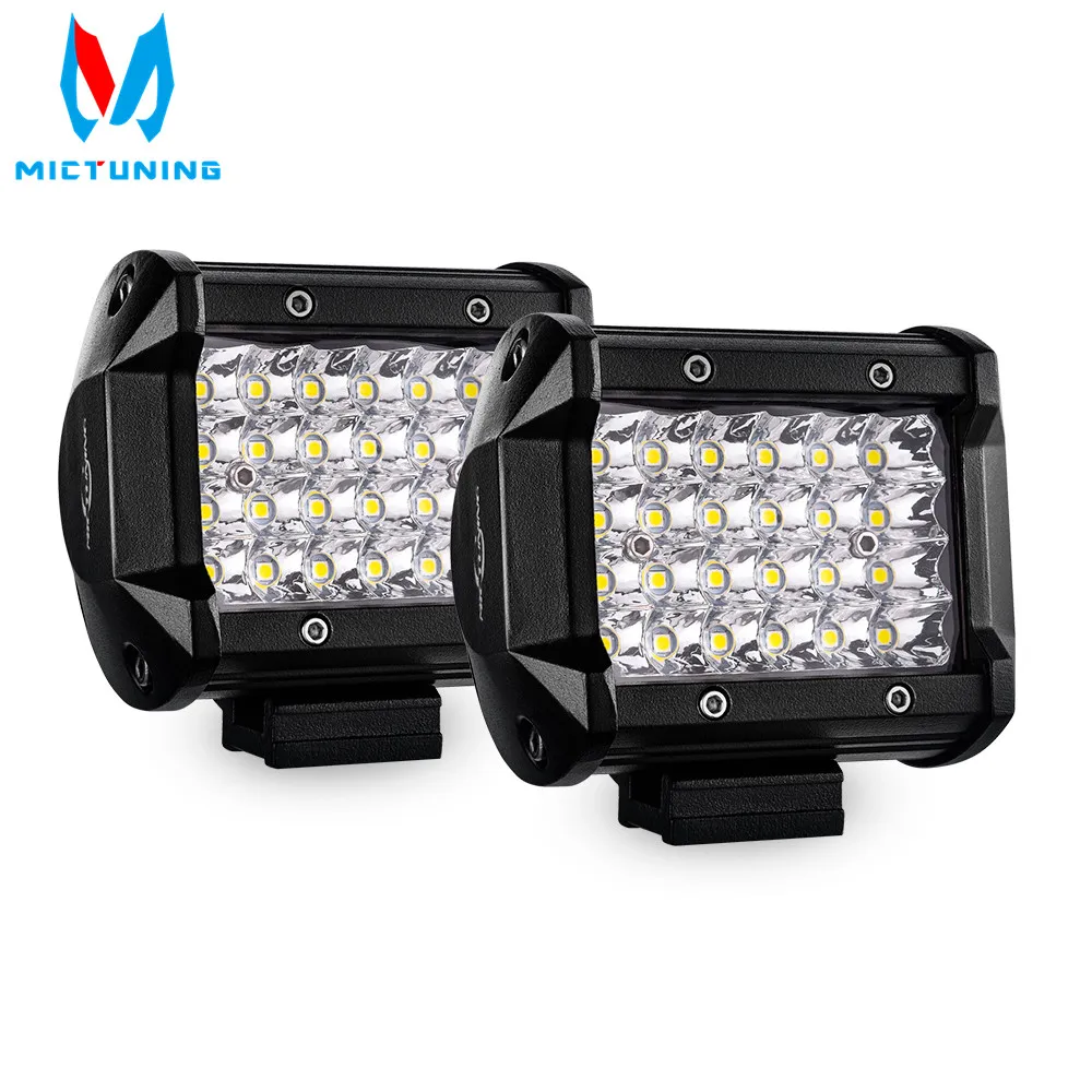 

2pcs 4 inch 72W Spot LED Work Light Bar 12V 24V Offroad LED Light Bar Car 4X4 4WD Truck SUV ATV Trailer Pickup Driving LED Beam