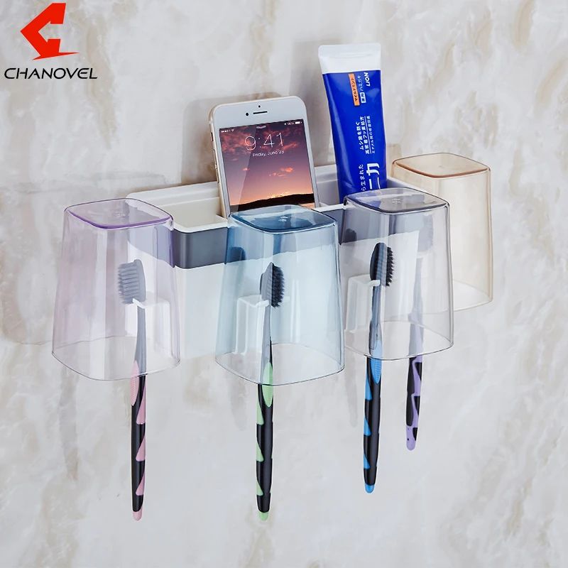 CHANOVEL Plastic Dust proof Toothbrush Holder Bathroom Kitchen With