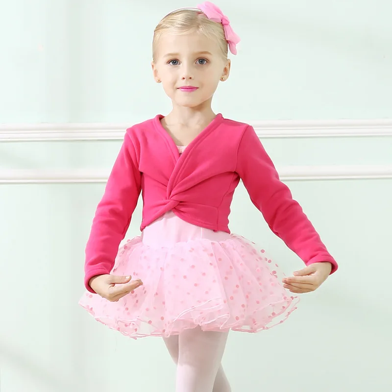 Детский осенне зимний Кардиган с длинным рукавом и поясом|girls ballet wrap sweater|ballet