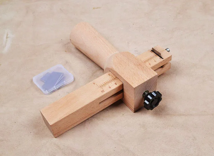 

Professional Wood Adjustable Strip and Strap Cutter Craft Tool Leather Hand Cutting Tools DIY
