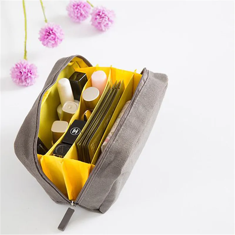 

Layer Cosmetic Bag Women Beauty Necessaries Make Up Cases Travel Stationary Toiletry Bag Canvas Pouch Ladies Storage Organizer