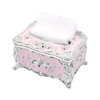 

European Tissue Box For Napkins Holder Desktop Organizer For Home Living Room Dining Room Car KTV Napkin Holder