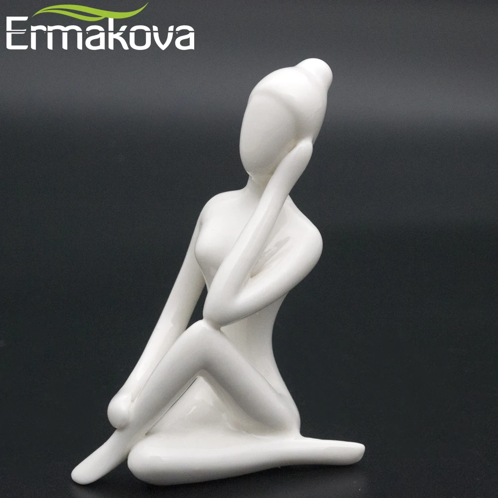 Ермакова фарфоровая керамическая статуэтка для йоги, статуэтка для медитации, статуэтка для йоги, статуэтка для йоги, украшение для студии, подарок