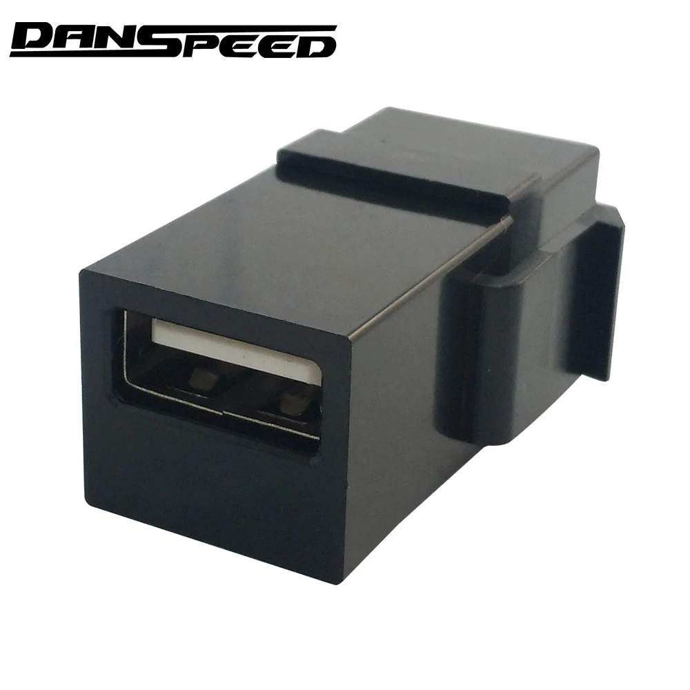 

DANSPEED USB 3.0 Connector Keystone Insert Jack Female to Female Adapter Coupler Converter Power Socket L3 Black