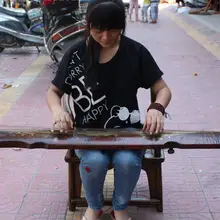 120 см большая Деревянная Лаковая посуда Belle Girl Zither Koto zheng музыкальный инструмент
