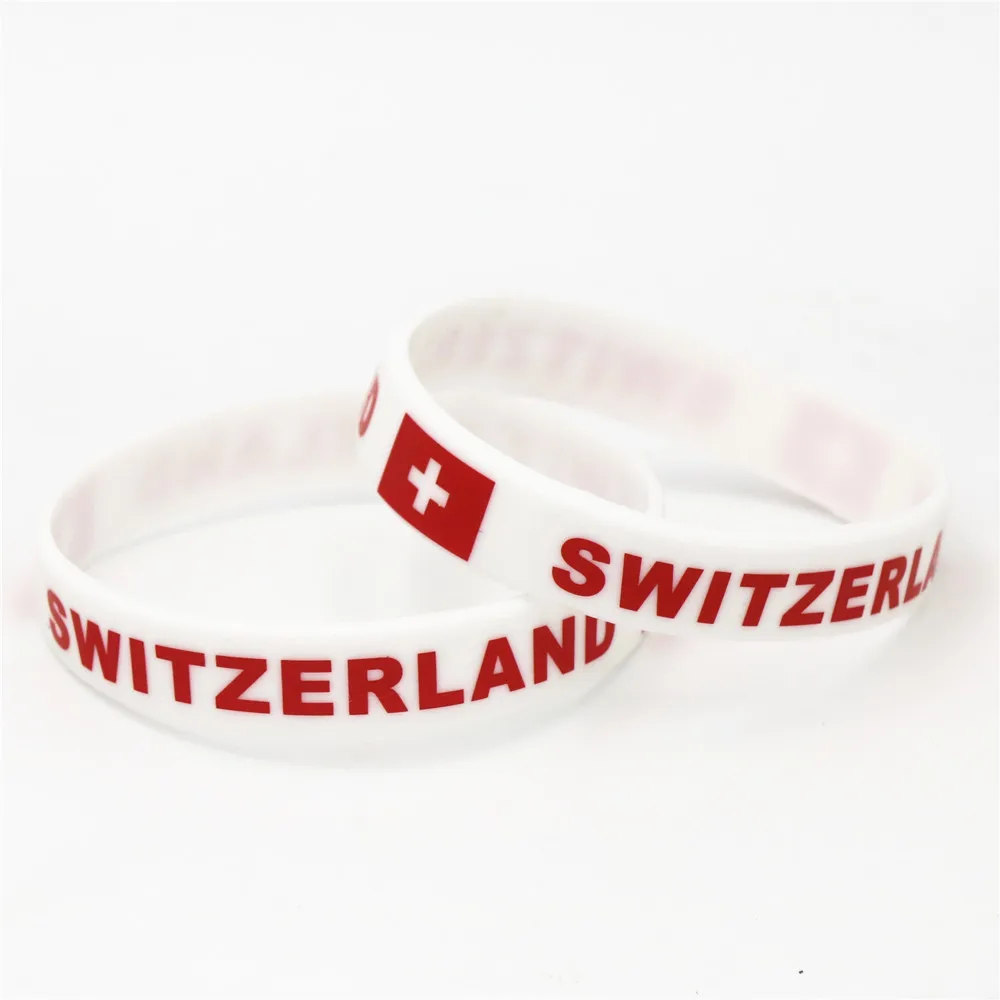 Silicone Wristband Sport National Flag For Football Fans 1PC