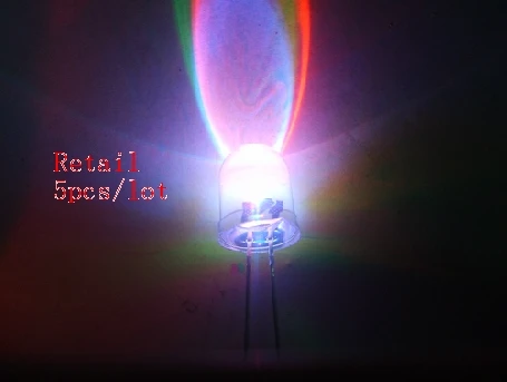 

Retail 10pcs Through Hole 10mm Slow Flash Multicolor LED Diode For Christmas