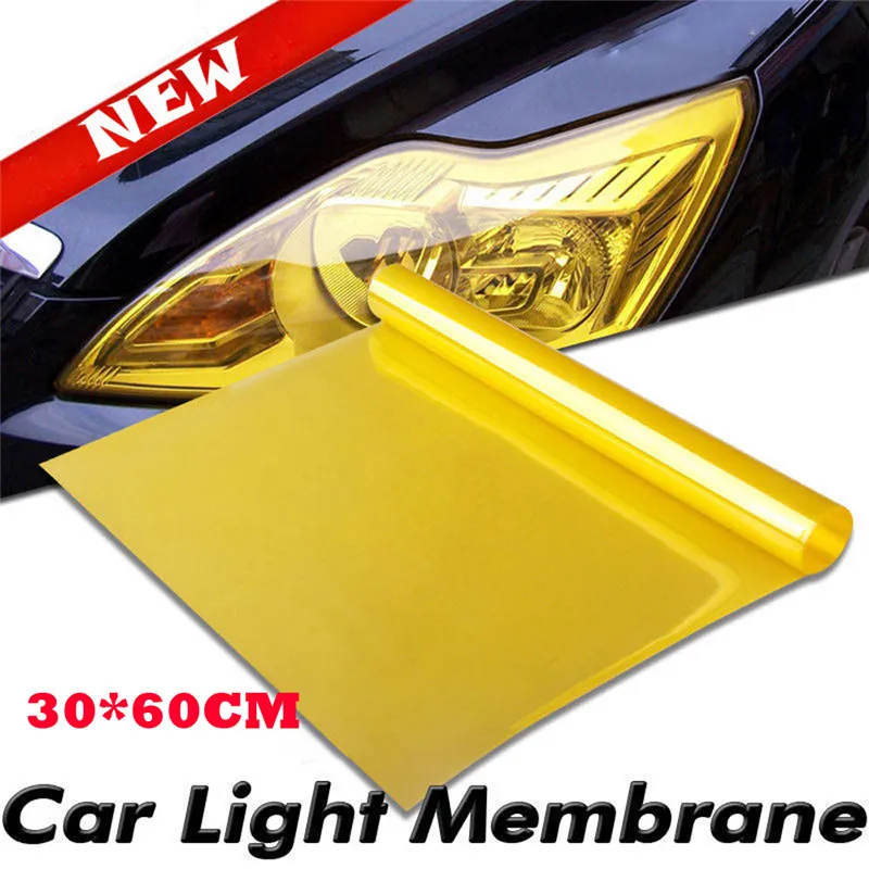 Yellow Car Headlight Taillight Protector Stickers Auto Light Film Cover Car-styling Tint Vinyl Film Exterior Accessories