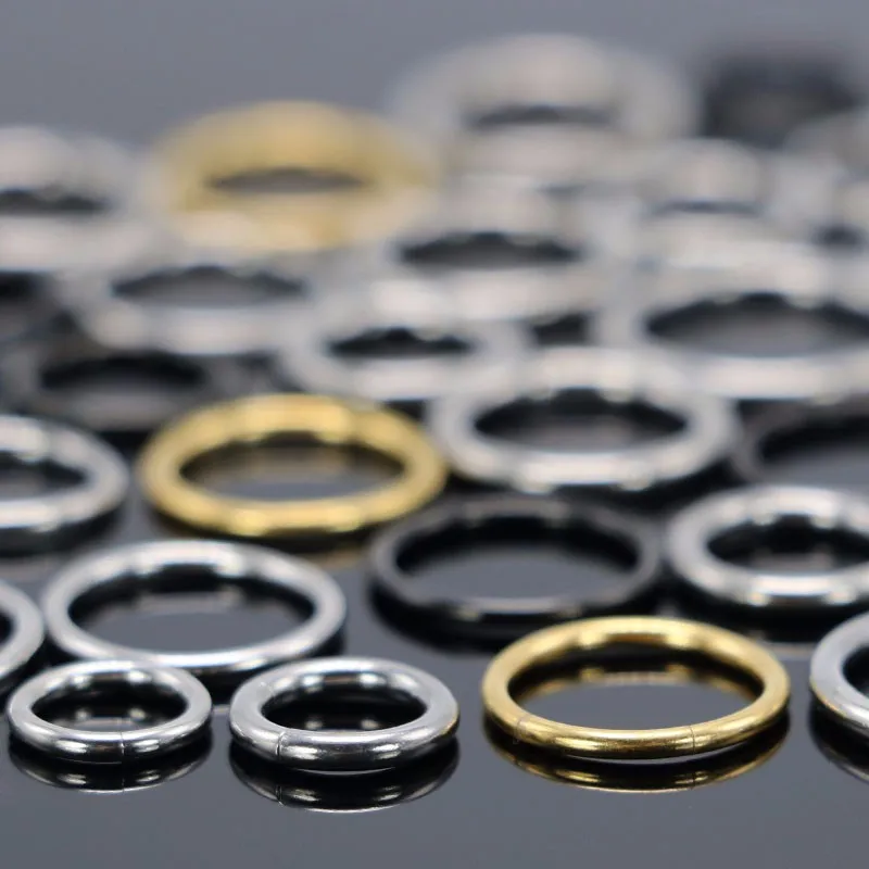 14G16G segment ring piercing nose lip earrings 316L stainless steel 6mm 8mm 10mm 12mm silver gold black fashion body jewelry7