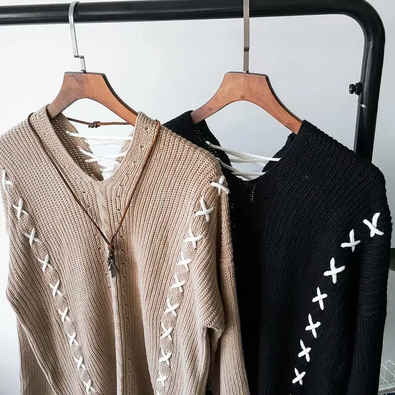 Осенне-зимний свитер для мужчин 2019, Новое поступление, Повседневный пуловер для мужчин, длинный рукав, круглый вырез, пэчворк, трикотажные