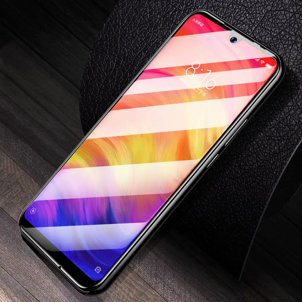 2 упаковки для Xiaomi Redmi Note 7 закаленное стекло 9H Взрывозащищенная защитная пленка для экрана для Xiaomi Redmi Note 7 Note7 Pro стекло - Цвет: Black