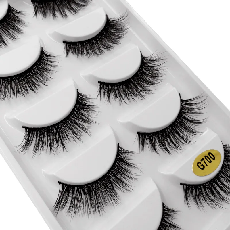 

Burst natural false eyelashes 5 pairs of fixed eye tail elongated eyelashes beauty makeup tool