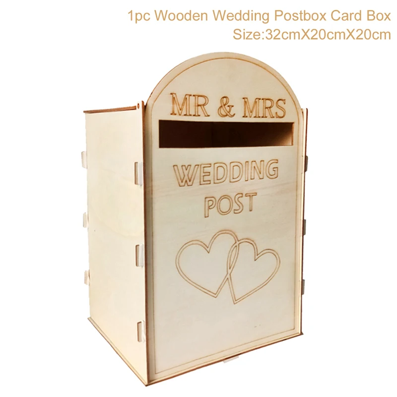 

FRIGG Wooden Pine Fully Assembled Personalised Wedding Card Post Box Royal Mail Style Wedding Party Decoration New Hot Decor