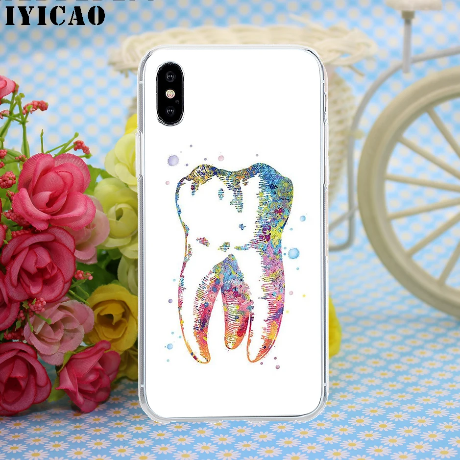 Жесткий чехол IYICAO с зубами для iPhone 4, 4S, 5, 5S, Se, 6, 7, 7 plus, 8, 8 Plus, X, XS, MAX, XR, 6s Plus, 11 pro max