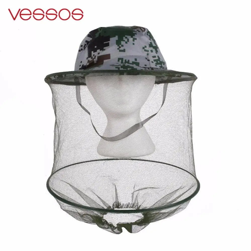 Buy Camouflage Anti Mosquito Fishing Hat With Net Mesh