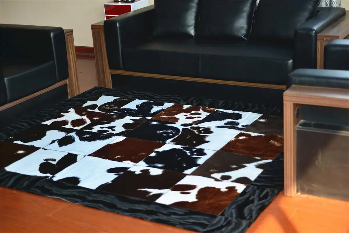 200X140CM коричневый креативный натуральная форма PU ковер воловья кожа имитация кожи