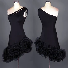 Женское платье без рукавов для латинских танцев Samba vestidos костюм Танго Бальный Танец Сальса Платья Saia Saias L046