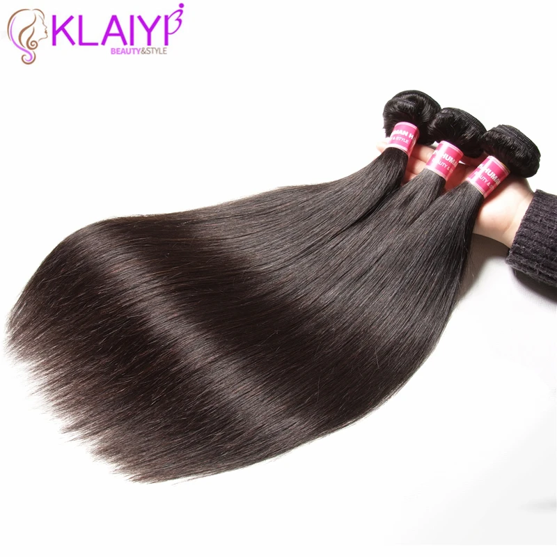 Klaiyi Hair Straight Bundles 8-30 Inch Indian Hair Natural Color Human Hair Bundles Remy Hair Extension Free Shipping
