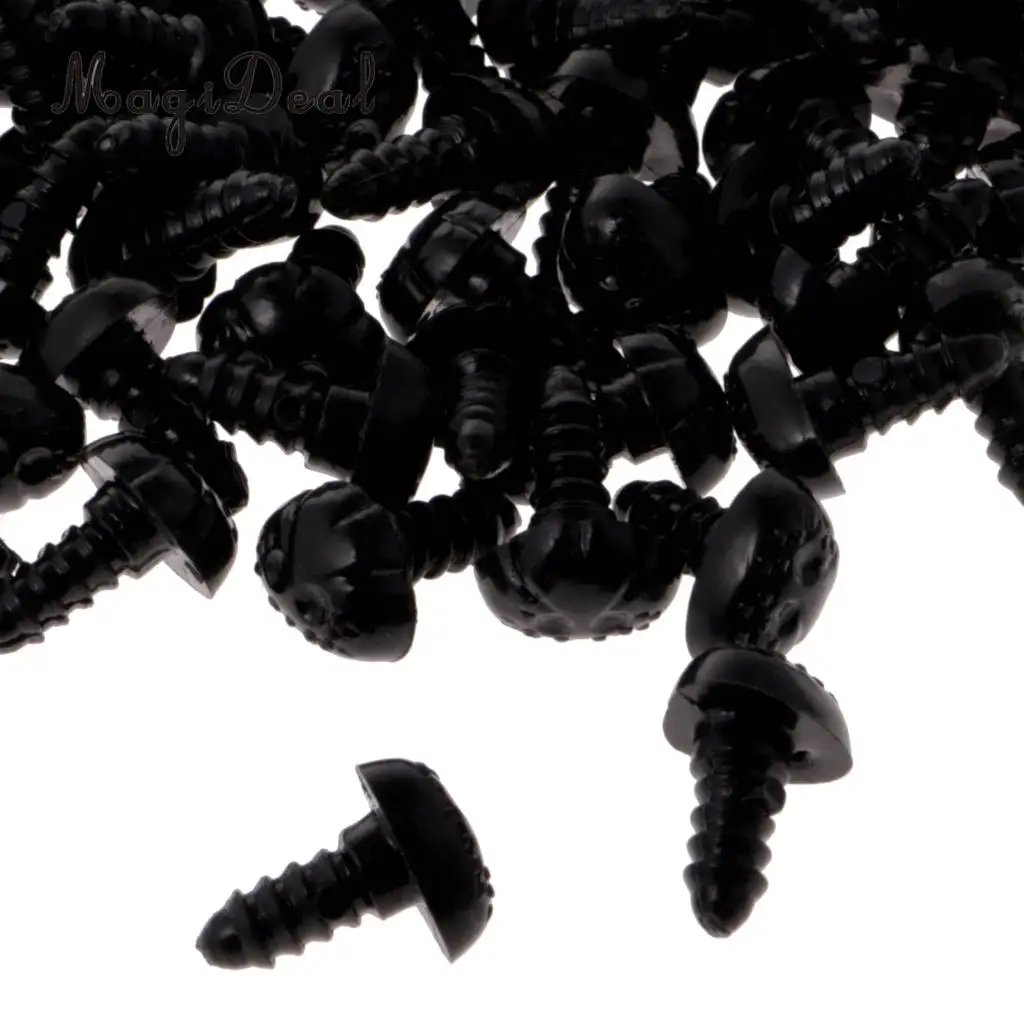 300 Pieces Black Plastic Plush Animal Dog Safety Noses for Teddy Bears Soft Toys Dolls DIY Craft Accessories