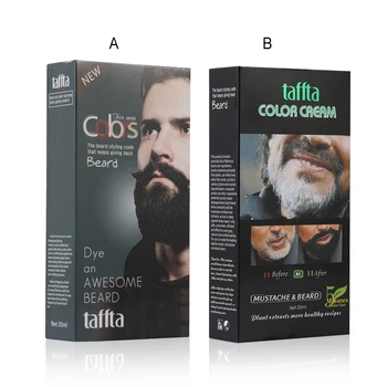 

30 ml Fashion Men Beard Black Dye Tint Cream Black Mustache Semi-permanent Beards Cream Modelling Tools