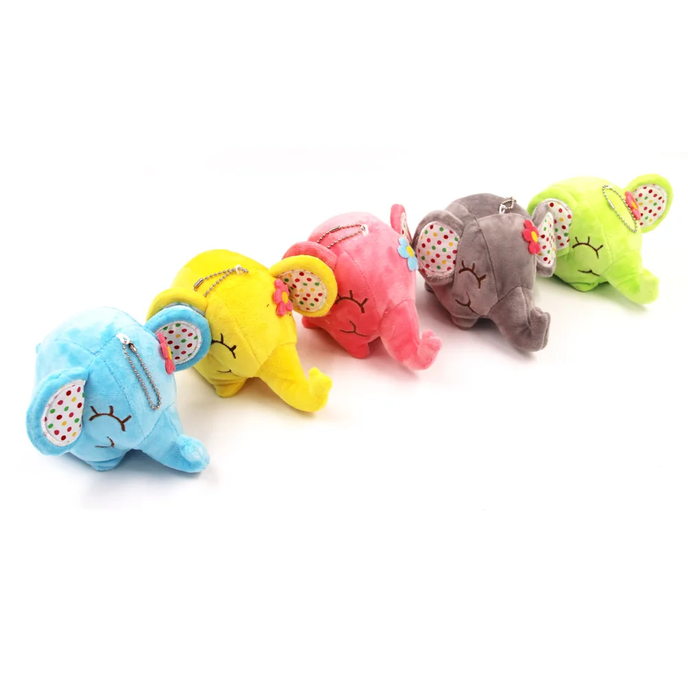 

Hot Kawaii Floral Elephant 12CM Approx DOLL Plush Stuffed TOY DOLL Sucker Car & Room & Window Pendant Bouquet TOY DOLL